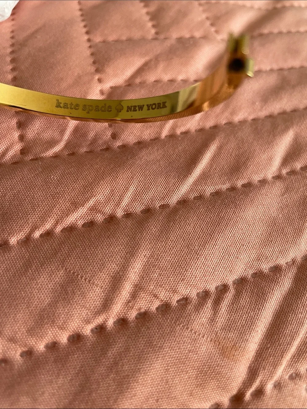 Kate Spade Pink Gold Spades & Trimming With Clasp EUC - Picture 6 of 6